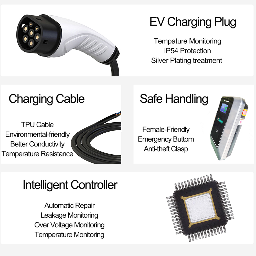 Bomern 7kw 11kw 22kw AC EV Wal - 22Kw Wallbox Type 2 Ocpp Rfid recension och pris